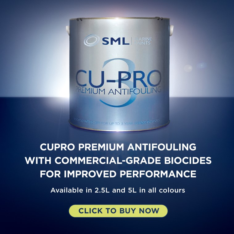 A 5 litre tin of SML Cu-Pro antifouling paint