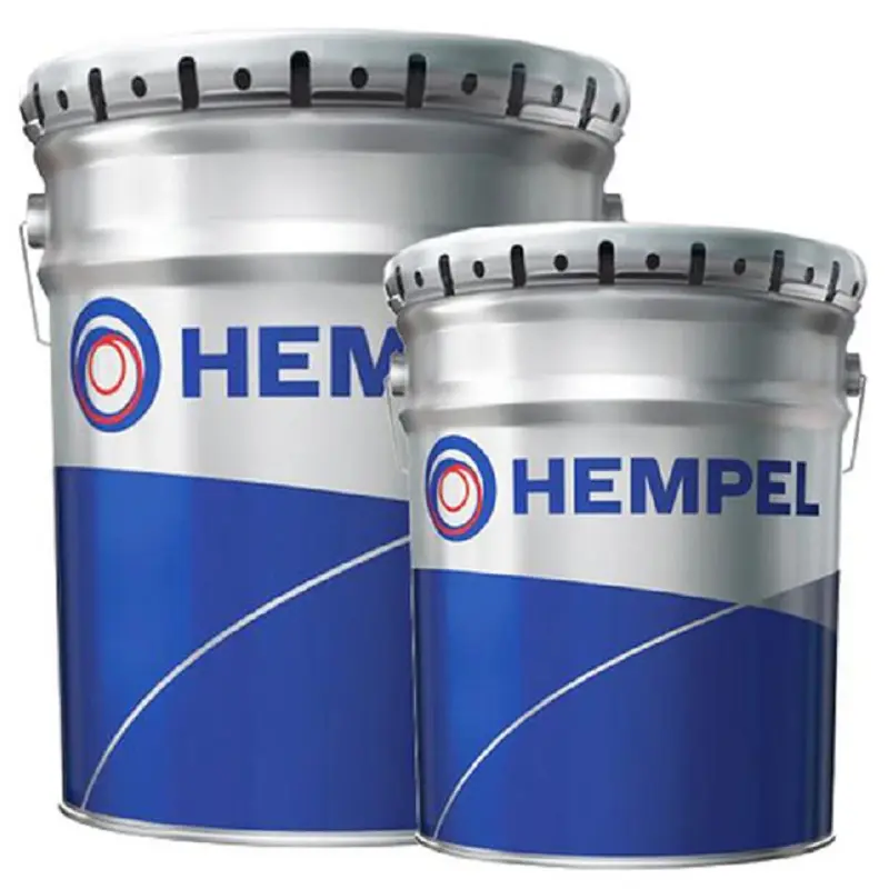 Base and curing agent tins of Hempadur Tiecoat Paint