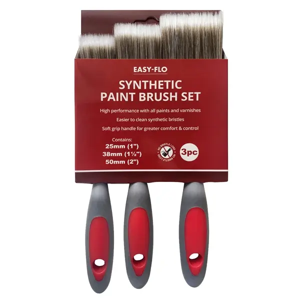 Easy-Flo Synthetic Paint Brush Set x3 brushes