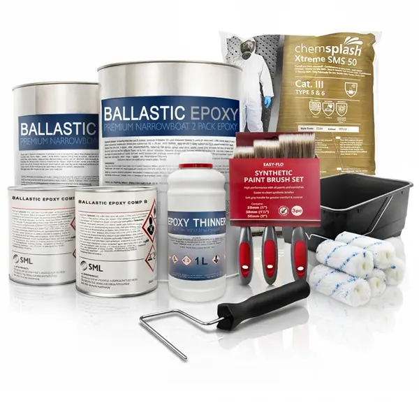 50ft Canal Boat 2-Pack Epoxy Hull Blacking Kit