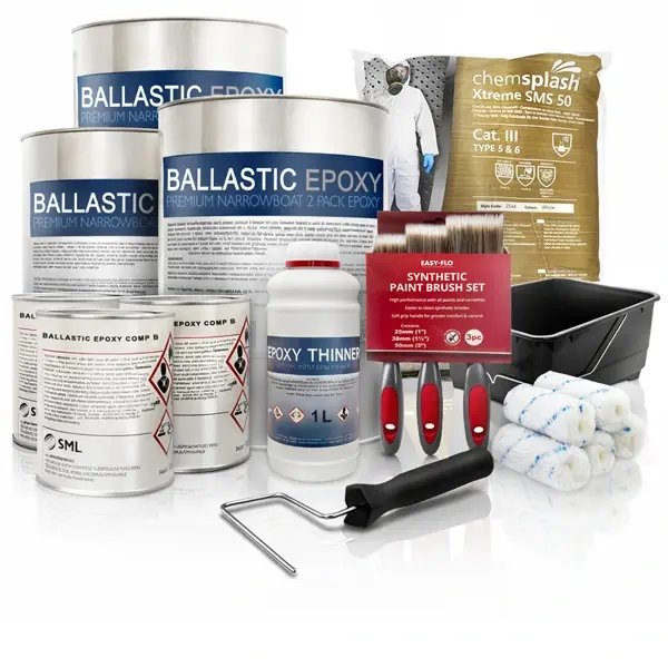 65ft Canal Boat 2-Pack Epoxy Hull Blacking Kit