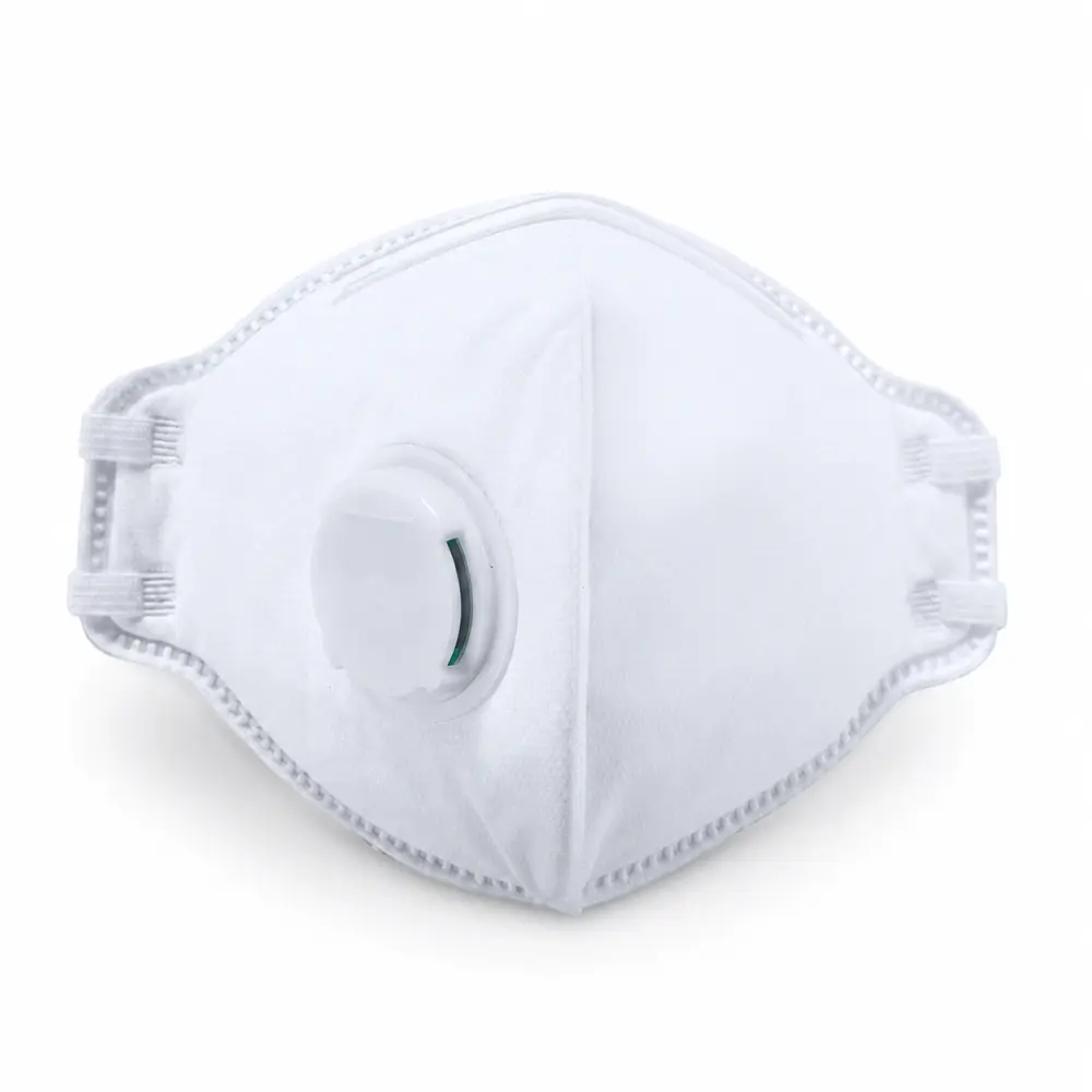 A Premium FFP3 Fold Flat Respirator mask which are individually wrapped and disposable