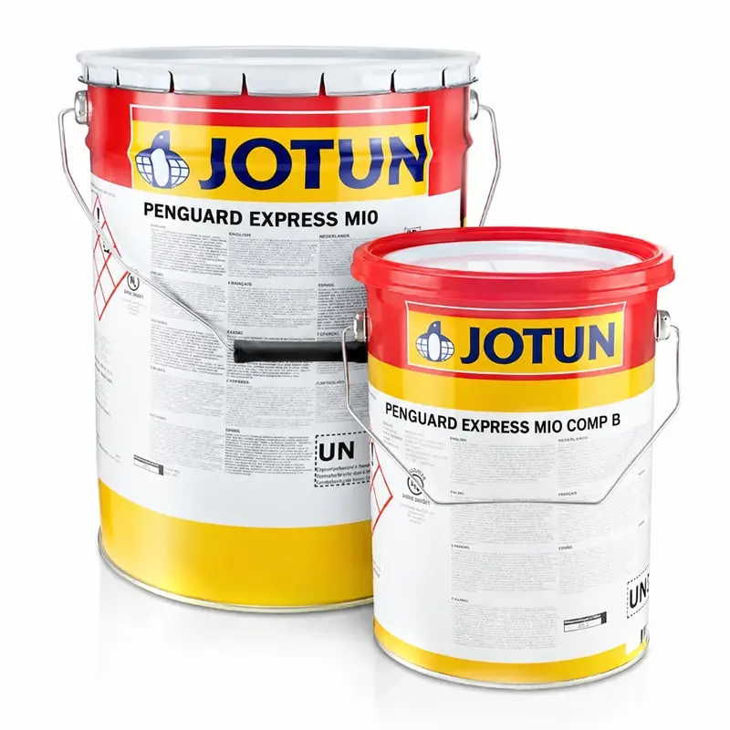 Penguard Express MIO, a fast drying, high solids, two-pack epoxy coating which can be applied at high film thicknesses and at low temperatures